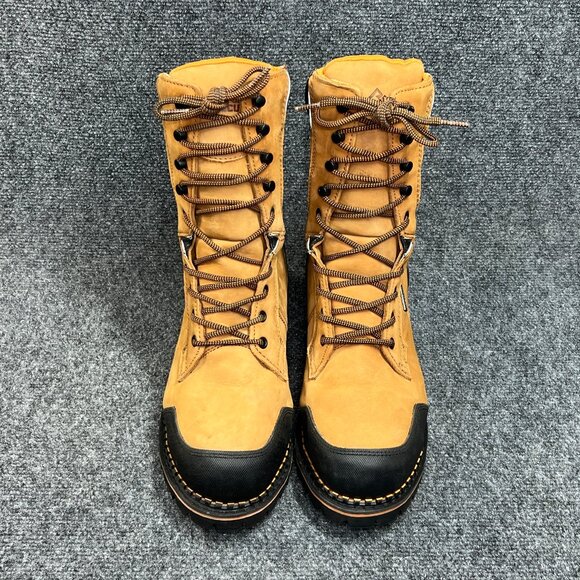 Ridgecut Toughwear Logger Boots Men\'s 10.5W Brown Leather Waterproof‎ Steel Toe main image 14